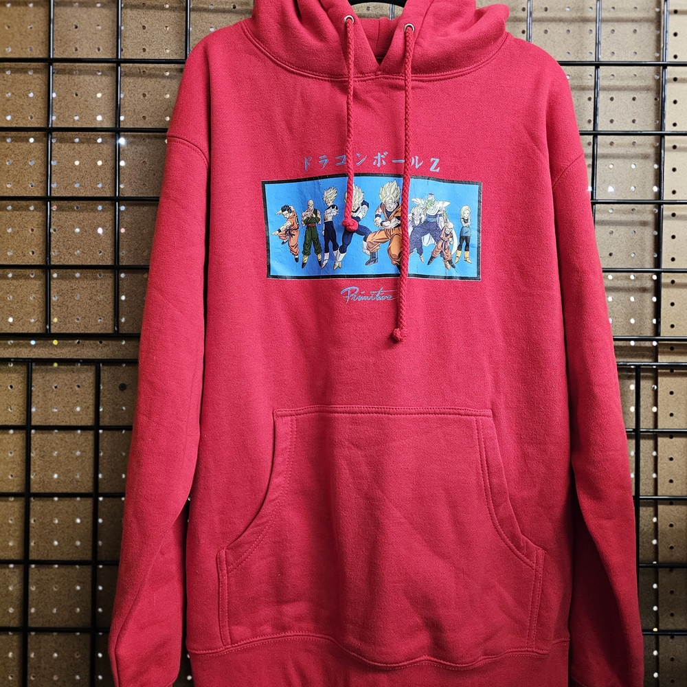 Primitive Red Anime Graphic Hoodie